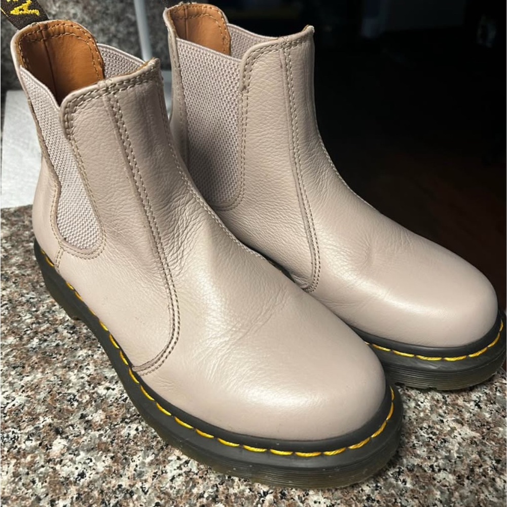 Dr. Martens Light Tan Leather Boots